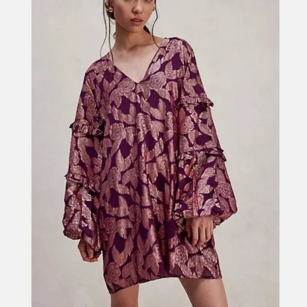 NWT JEN’S PIRATE BOOTY x Free People Rising Star Winter Bloom Mini Dress